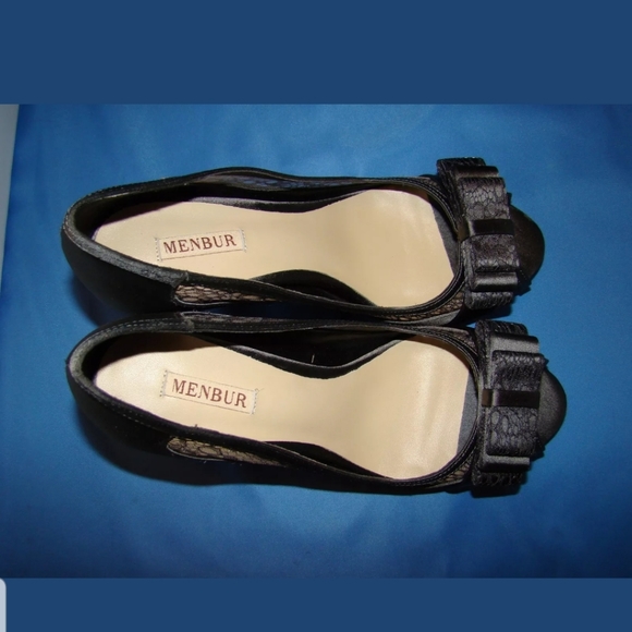 MENBUR Liatris Lace Insert Peep toa Pump 39 - Picture 2 of 6